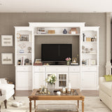 FUFU&GAGA Modern/Contemporary White Tv Cabinet Integrated Tv Mount (Accommodates TVs up to 55-in)