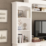 FUFU&GAGA Modern/Contemporary White Tv Cabinet Integrated Tv Mount (Accommodates TVs up to 55-in)