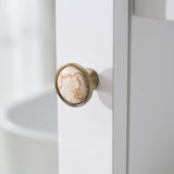 WELLFOR V1 Solid Wood 55-in x 35-in Surface Mount White Mirrored Soft Close Medicine Cabinet