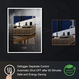 WELLFOR V2 20-in x 30-in Lighted LED Fog Free Surface/Recessed Mount Silver Mirrored Soft Close Medicine Cabinet with Outlet