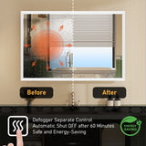 WELLFOR V3 48-in x 32-in Lighted LED Fog Free Surface/Recessed Mount Silver Mirrored Soft Close Medicine Cabinet