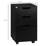 Flynama Black 3-Drawer 15.75-in File Cabinet