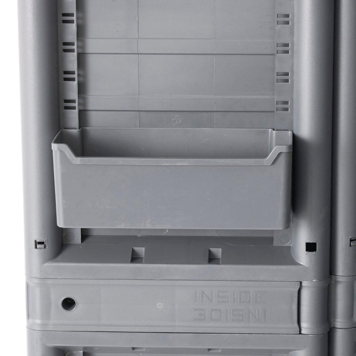 Gracious Living 17-in W x 69-in H Plastic Grey/Black Freestanding Utility Storage Cabinet