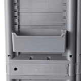 Gracious Living 17-in W x 69-in H Plastic Grey/Black Freestanding Utility Storage Cabinet