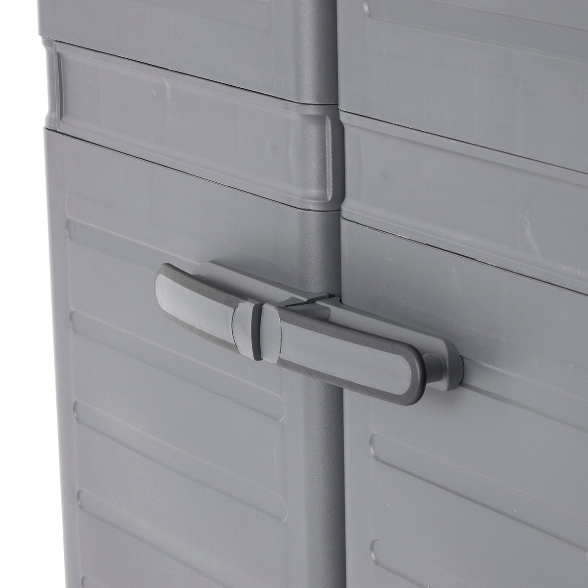 Gracious Living 17-in W x 69-in H Plastic Grey/Black Freestanding Utility Storage Cabinet