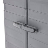 Gracious Living 17-in W x 69-in H Plastic Grey/Black Freestanding Utility Storage Cabinet