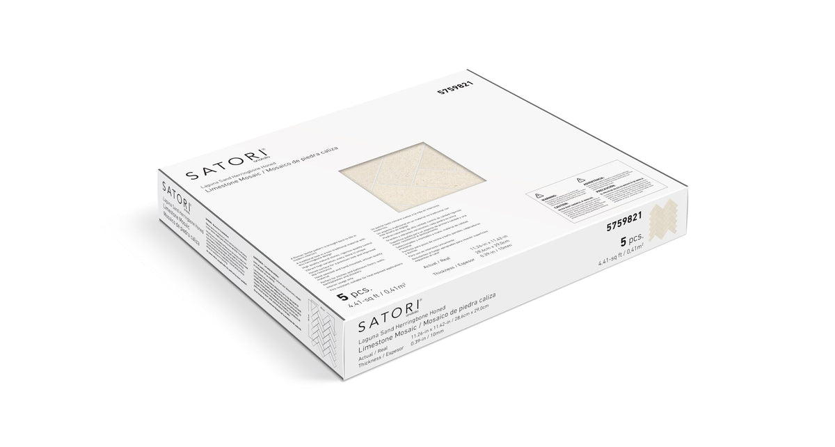 Satori Laguna Sand 11-1/2-in x 11-1/2-in Honed Natural Stone Mosaic Wall Tile (1.13-sq. ft/ Piece)