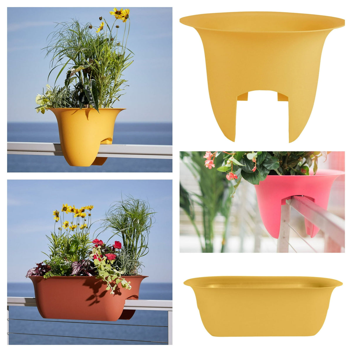 Bloem Freesia Planter w/ Saucer 8" Classic Blue