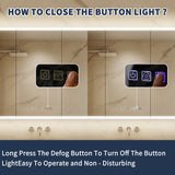 ExBrite 20-in x 32-in Lighted LED Fog Free Surface/Recessed Mount Silver Mirrored Soft Close Medicine Cabinet with Outlet