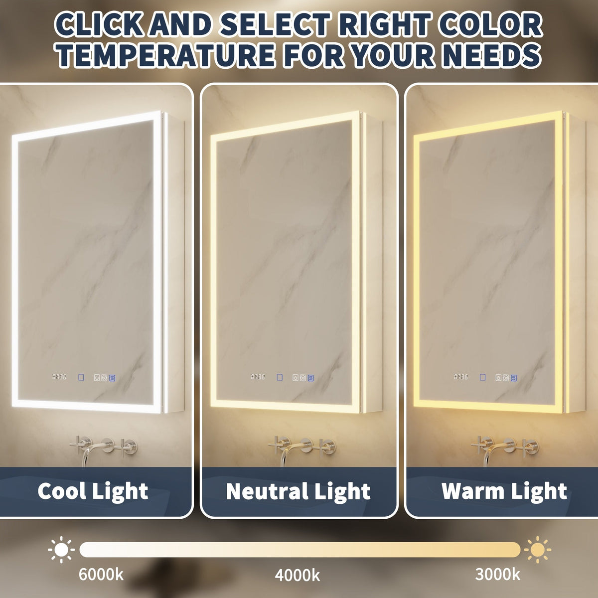 ExBrite 36-in x 32-in Lighted LED Fog Free Surface/Recessed Mount Silver Mirrored Soft Close Medicine Cabinet with Outlet