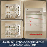 ExBrite 24-in x 32-in Lighted LED Fog Free Surface/Recessed Mount Silver Mirrored Soft Close Medicine Cabinet with Outlet