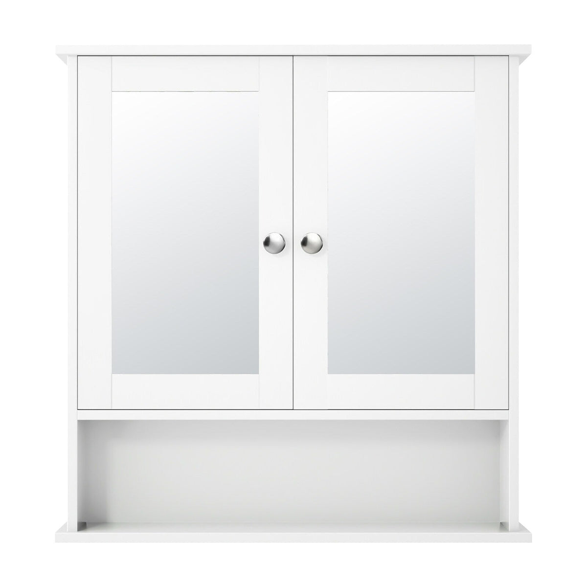 WELLFOR 22-in x 23-in x 5-in White Bathroom Wall Cabinet