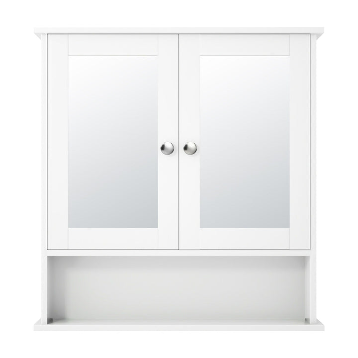 WELLFOR 22-in x 23-in x 5-in White Bathroom Wall Cabinet