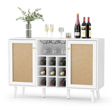Delarpo 9-Bottle White Wood Wine Cabinet