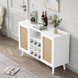 Delarpo 9-Bottle White Wood Wine Cabinet