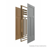 Masonite 24-in x 80-in Primed White 3-Panel Craftsman Hollow Core Molded Composite Left-Hand Inswing Single Prehung Interior Door