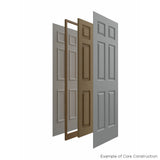 Masonite Traditional 60-in x 80-in 6-Panel Hollow Core Primed Molded Composite Universal Inswing/Outswing Double Prehung Interior Door