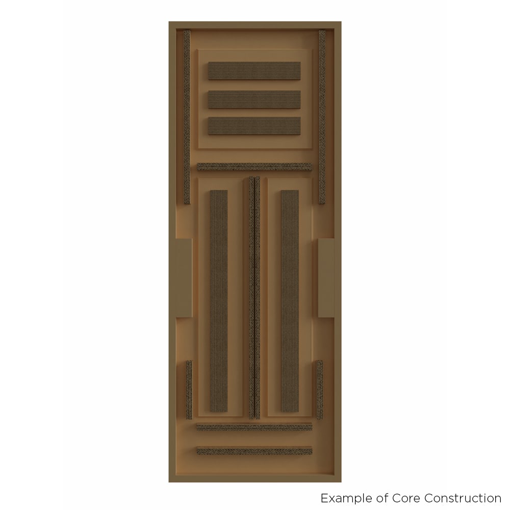 Masonite 24-in x 80-in Primed White 3-Panel Craftsman Hollow Core Molded Composite Left-Hand Inswing Single Prehung Interior Door