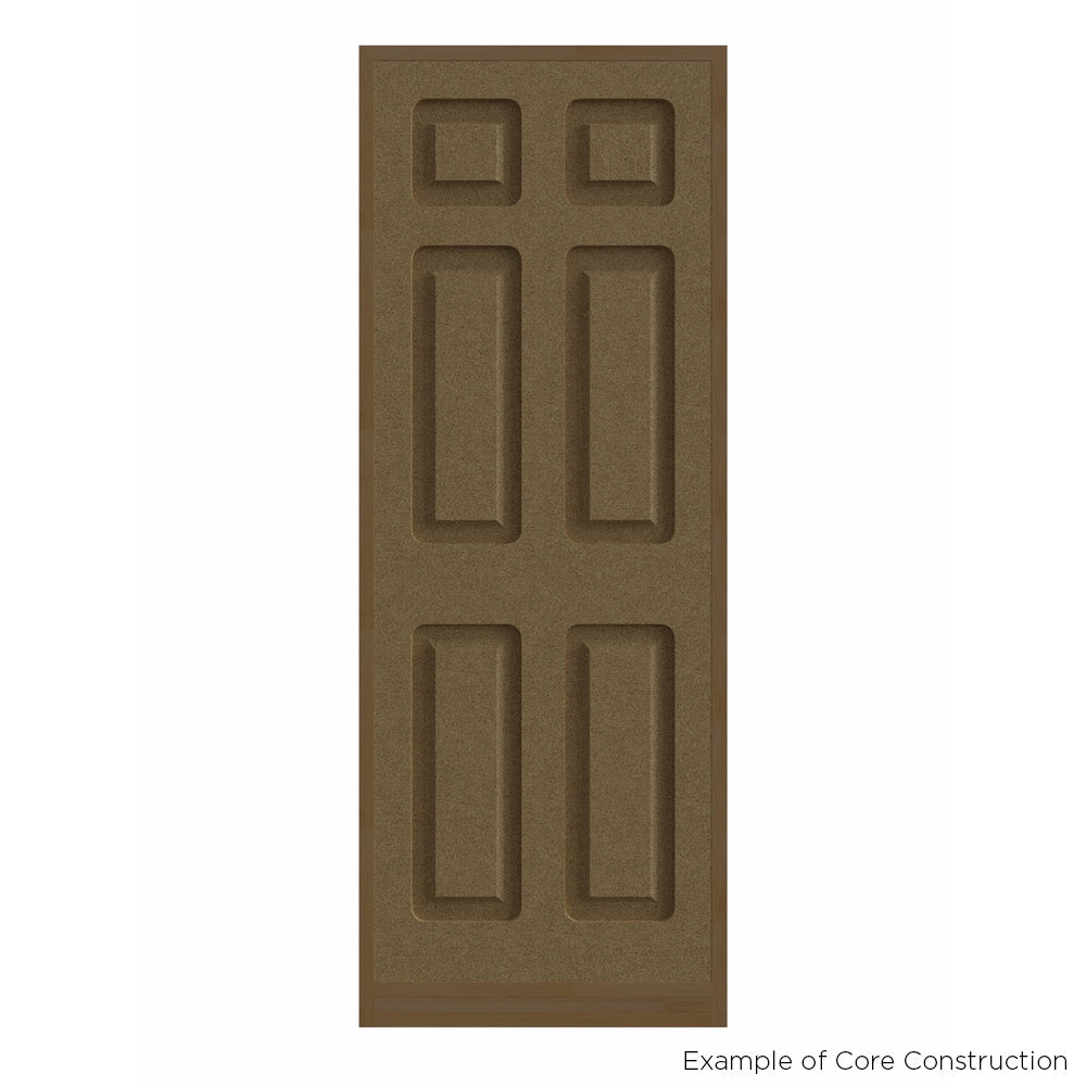 Masonite Traditional 60-in x 80-in 6-Panel Hollow Core Primed Molded Composite Universal Inswing/Outswing Double Prehung Interior Door