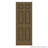 Masonite Traditional 60-in x 80-in 6-Panel Hollow Core Primed Molded Composite Universal Inswing/Outswing Double Prehung Interior Door