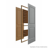 Masonite Traditional 24-in x 80-in Cream N Sugar 4-Panel Square Prefinished Molded Composite Bifold Door