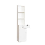 Mondawe 15.67-in W x 70.87-in H Mdf White Freestanding Utility Storage Cabinet
