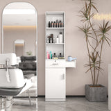 Mondawe 15.67-in W x 70.87-in H Mdf White Freestanding Utility Storage Cabinet