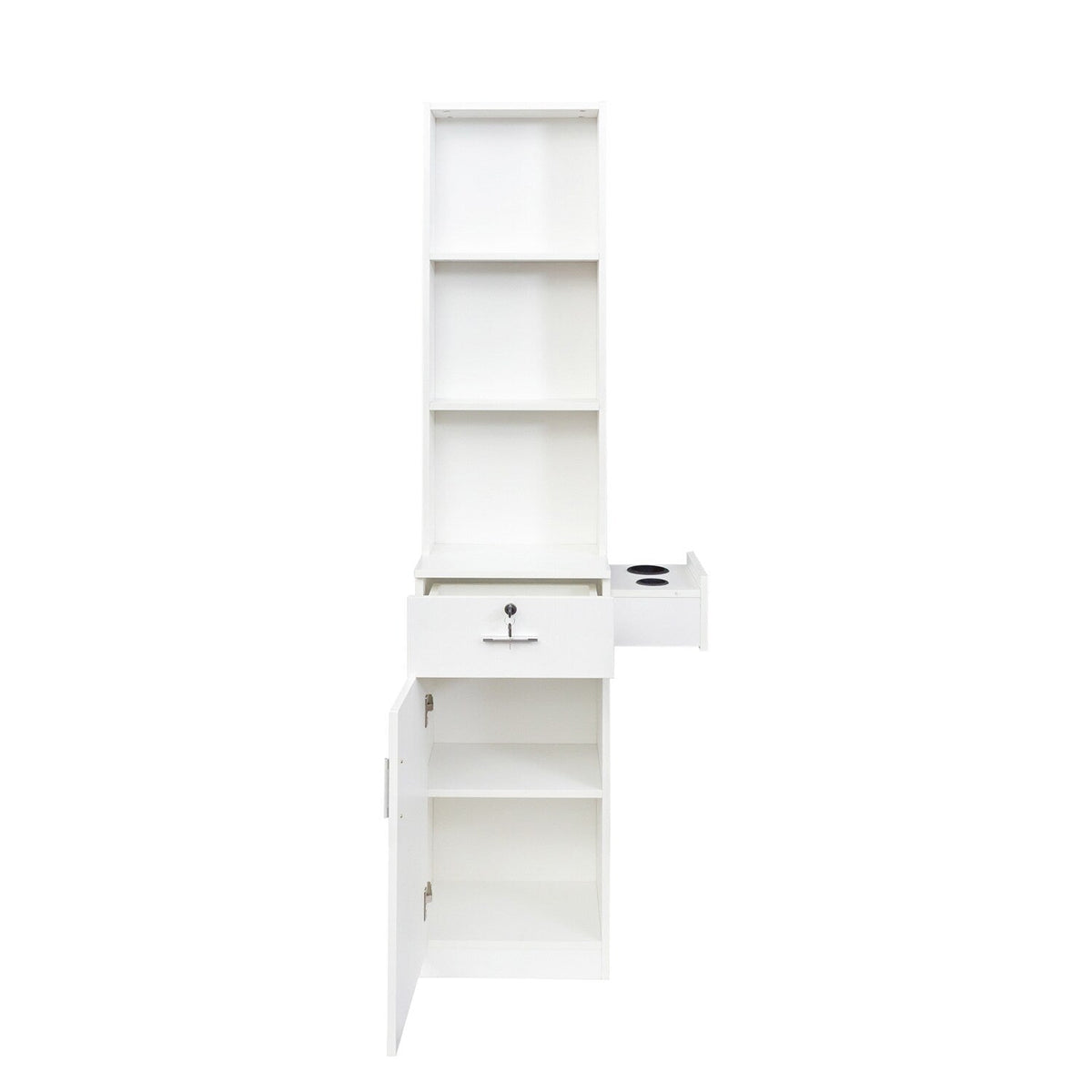 Mondawe 15.67-in W x 70.87-in H Mdf White Freestanding Utility Storage Cabinet
