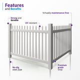 WamBam Fence 4-ft H x 6-ft W Privacy Vinyl Flat-top Fence Panel No Dig (Unassembled)