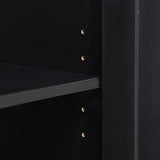 Bybafun Black Mdf Base with Wood Top Rolling Kitchen Island (29.5-in x 50.3-in x 36.6-in)