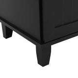 Bybafun Black Mdf Base with Wood Top Rolling Kitchen Island (29.5-in x 50.3-in x 36.6-in)