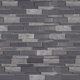 Elida Ceramica Dark Mountain 12-in x 12-in Crackled Ceramic/Stone Slate Linear Mosaic Wall Tile