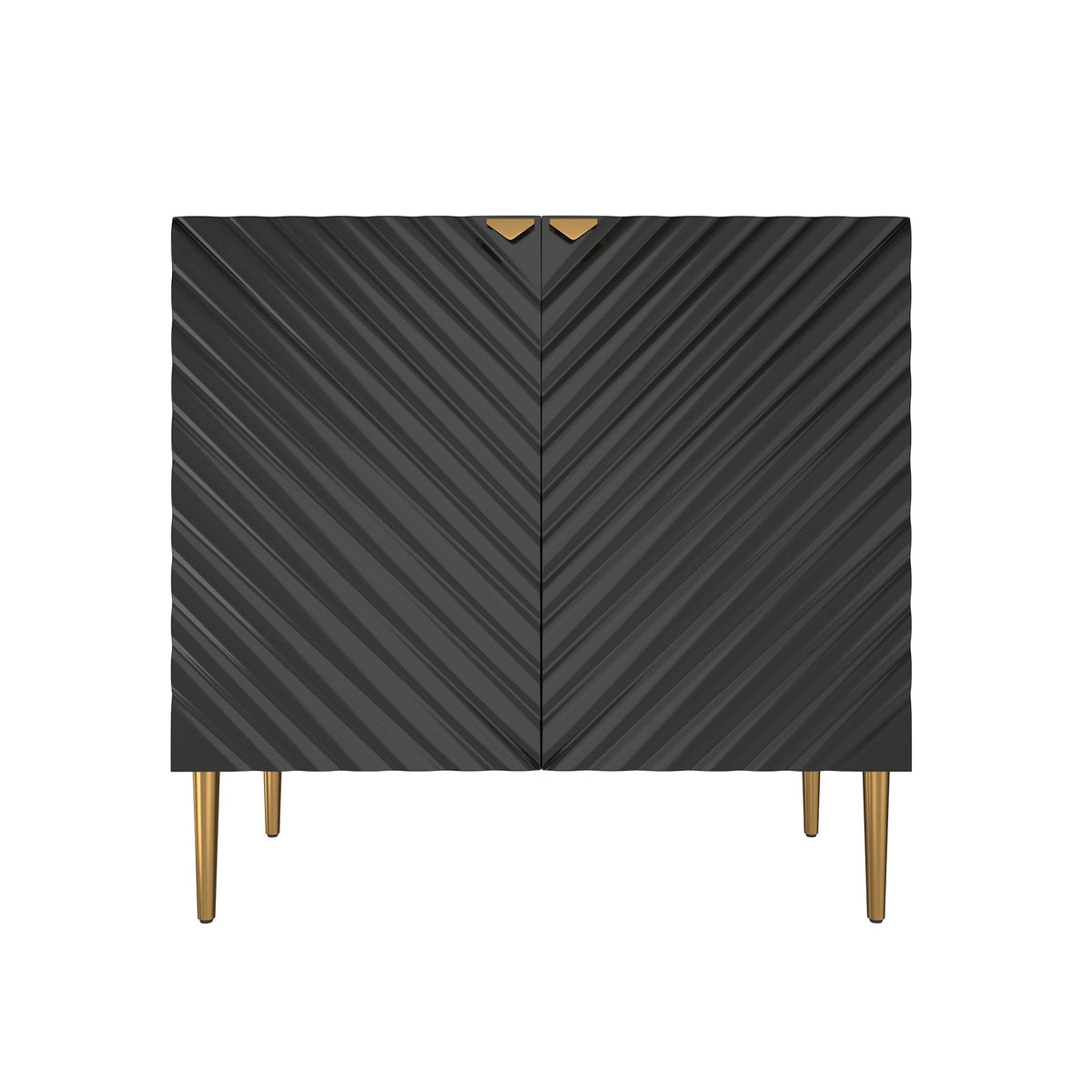 GZMR 15.75-in W x 31-in H Mdf Black Freestanding Utility Storage Cabinet