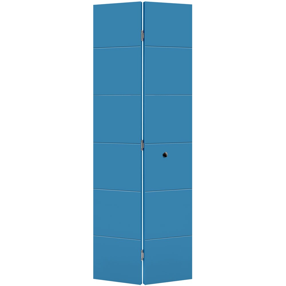 Masonite Melrose 30-in x 80-in Blue Heron Flush Prefinished Molded Composite Bifold Door (Hardware Included)