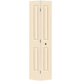 Masonite Traditional 24-in x 80-in Cream N Sugar 4-Panel Square Prefinished Molded Composite Bifold Door
