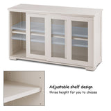 Costway 13-in W x 24.5-in H Mdf Cream White Freestanding Utility Storage Cabinet