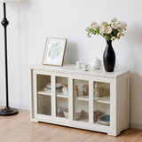 Costway 13-in W x 24.5-in H Mdf Cream White Freestanding Utility Storage Cabinet