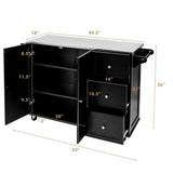 Costway Stainless Steel Mdf Base with Stainless Steel Metal Top Rolling Kitchen Island (18-in x 53-in x 36-in)