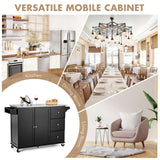 Costway Stainless Steel Mdf Base with Stainless Steel Metal Top Rolling Kitchen Island (18-in x 53-in x 36-in)