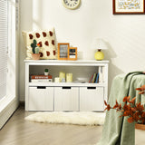 Costway 13-in W x 24.5-in H Mdf White Freestanding Utility Storage Cabinet