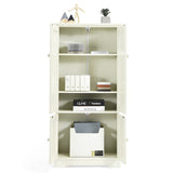 Costway 13-in W x 49-in H Mdf Cream White Freestanding Utility Storage Cabinet