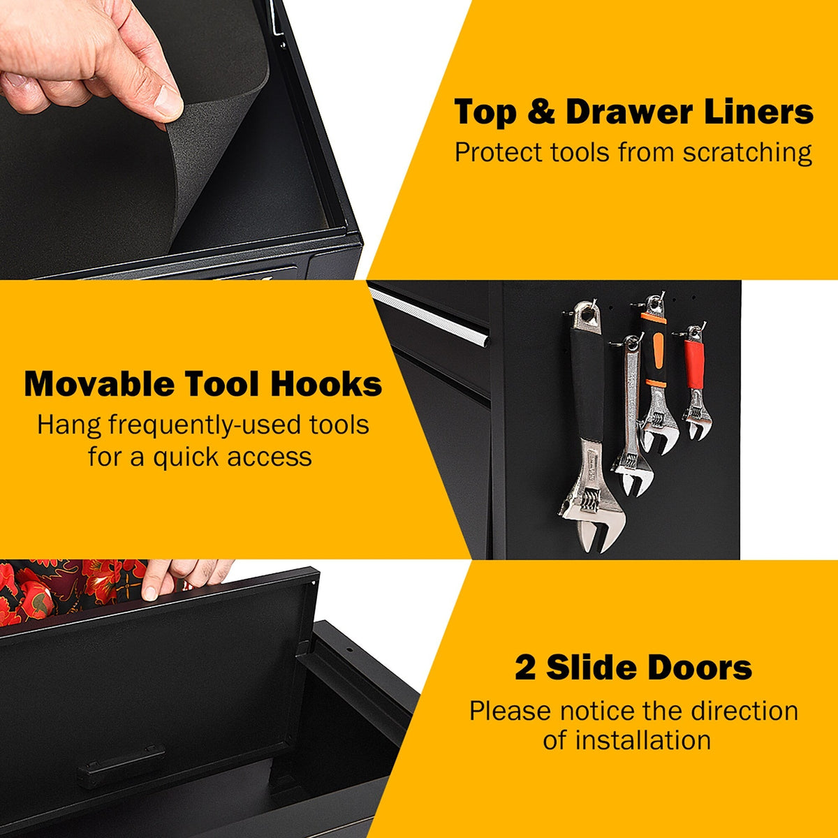 Costway 13-in W x 52-in H Steel Black Freestanding Utility Storage Cabinet