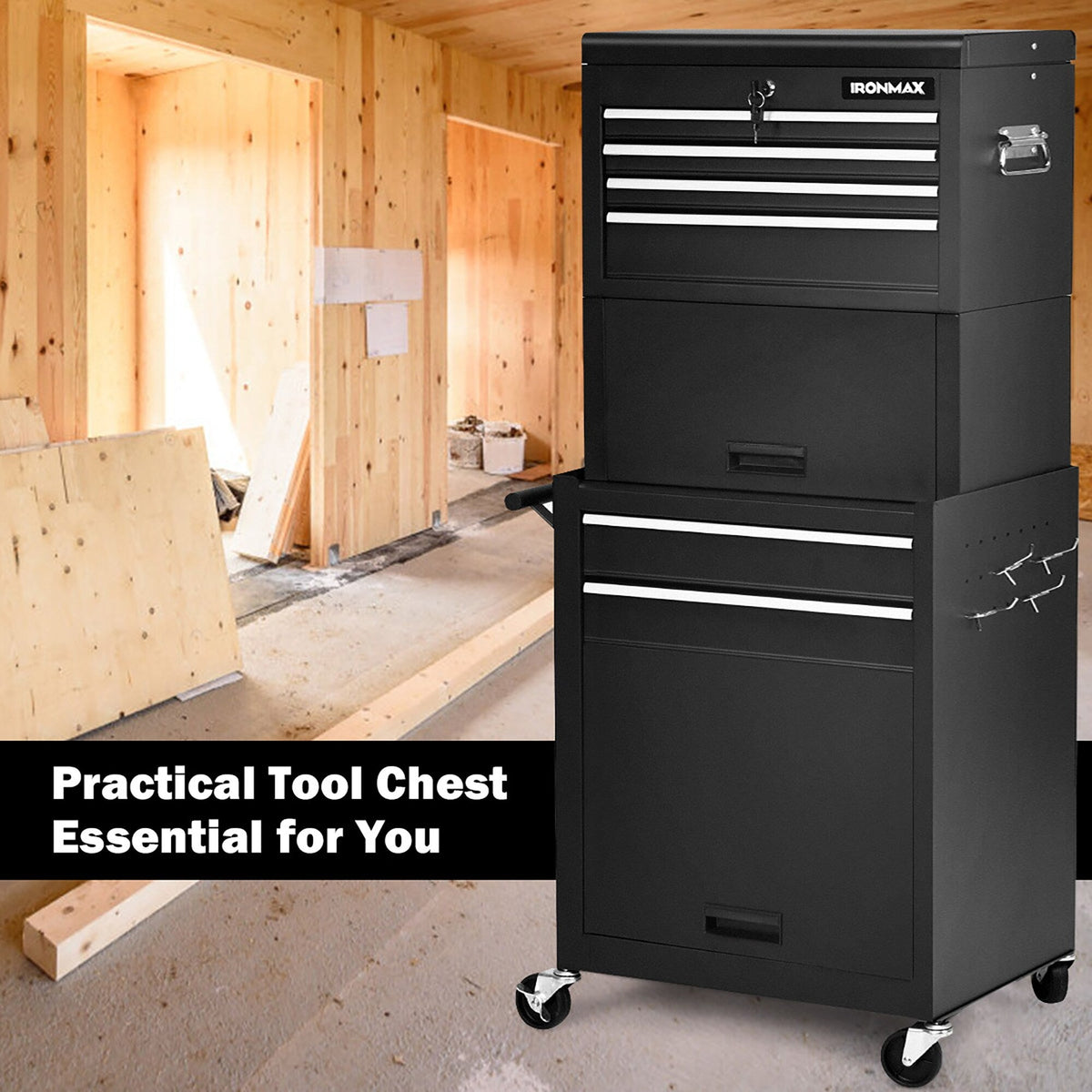 Costway 13-in W x 52-in H Steel Black Freestanding Utility Storage Cabinet