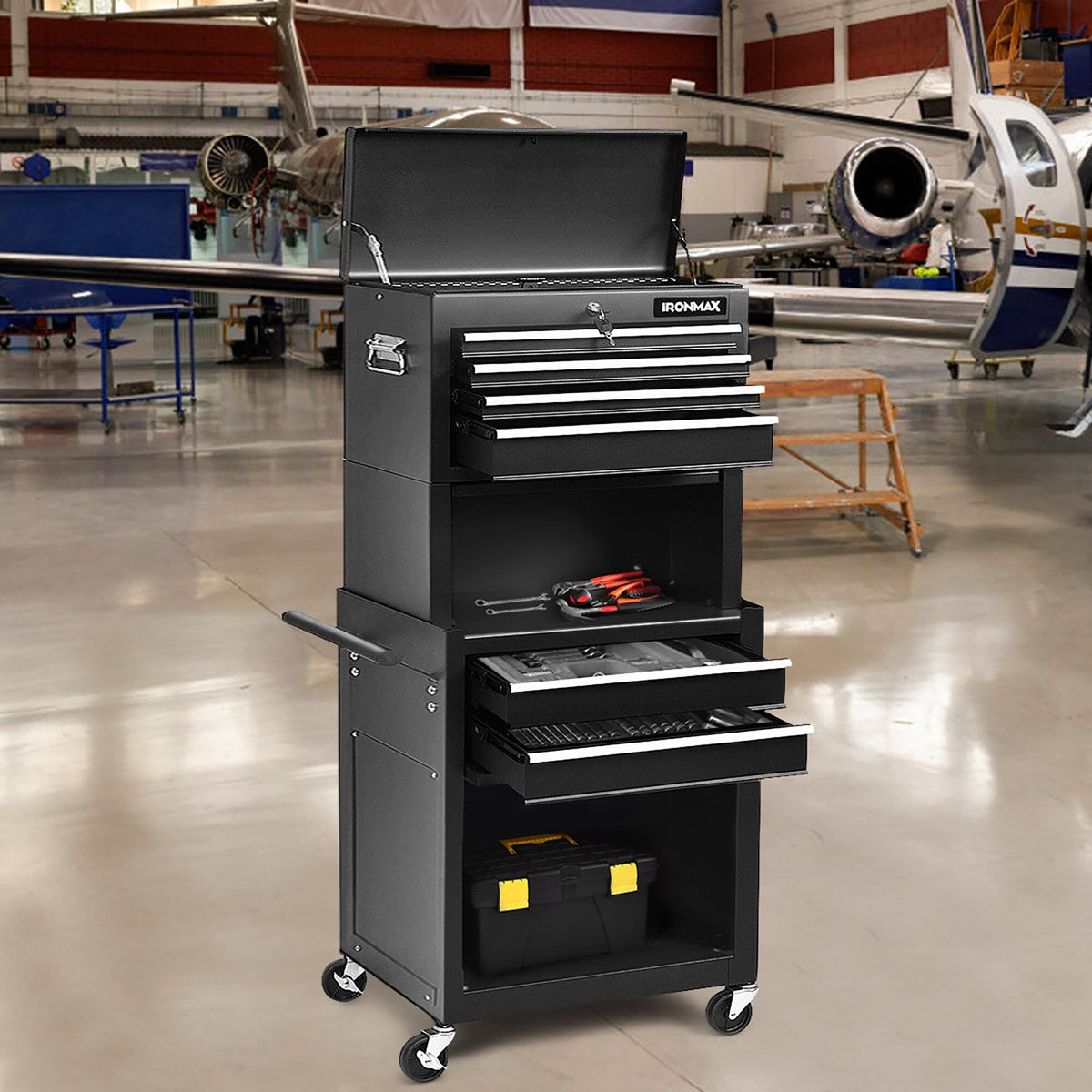 Costway 13-in W x 52-in H Steel Black Freestanding Utility Storage Cabinet
