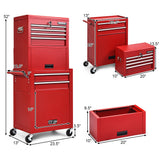 Costway 13-in W x 52-in H Steel Red Freestanding Utility Storage Cabinet