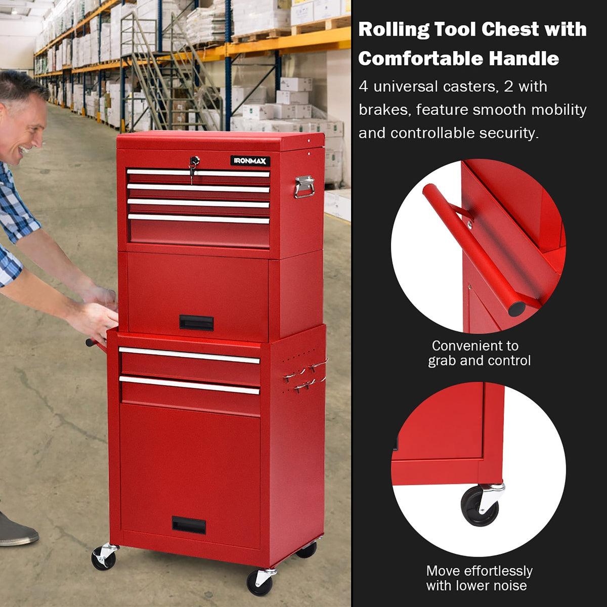 Costway 13-in W x 52-in H Steel Red Freestanding Utility Storage Cabinet