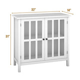 Costway 14-in W x 31-in H Wood White Freestanding Utility Storage Cabinet