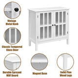 Costway 14-in W x 31-in H Wood White Freestanding Utility Storage Cabinet