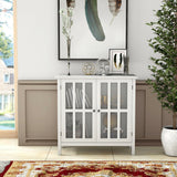 Costway 14-in W x 31-in H Wood White Freestanding Utility Storage Cabinet