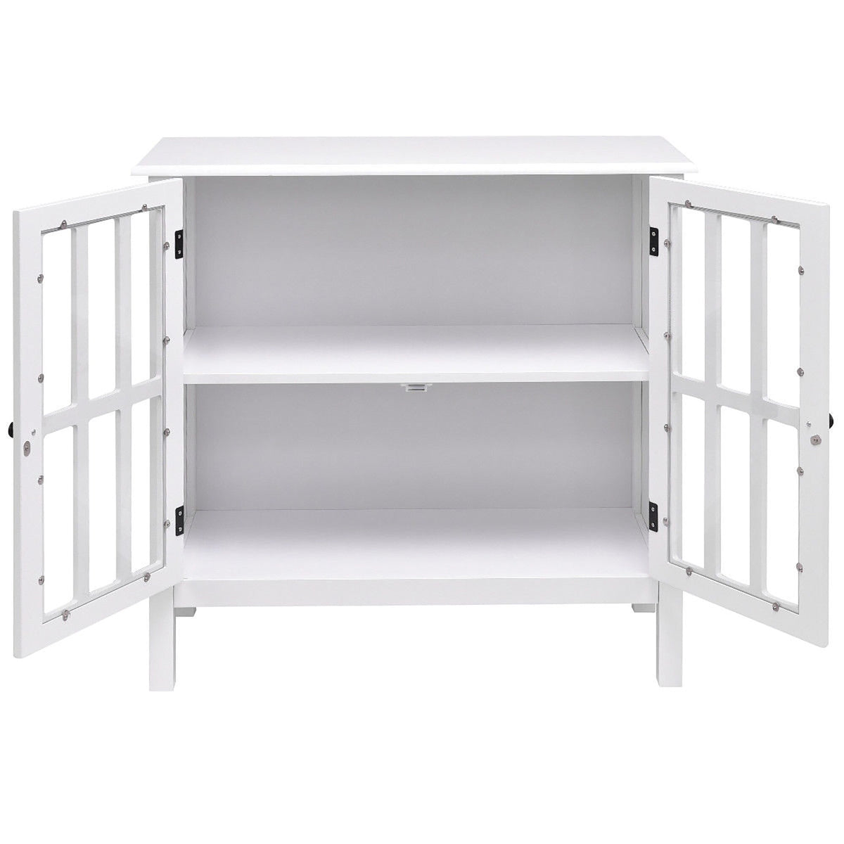 Costway 14-in W x 31-in H Wood White Freestanding Utility Storage Cabinet